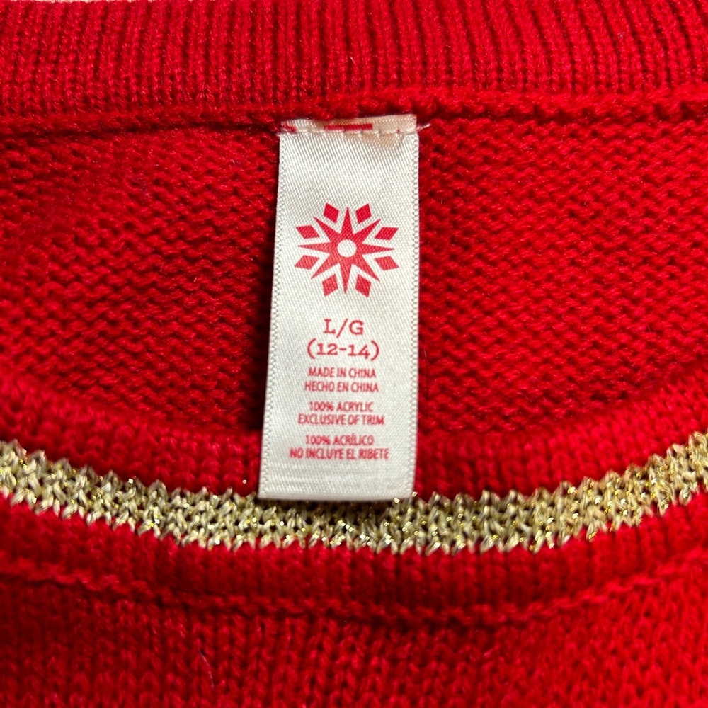 United States Sweaters Ho Ho Ho Santa Sweater Size Large 12-14 - Picture 5 of 6